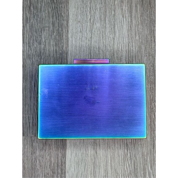 NWT Brandon Blackwood Stainless Steel Rhinestone Card Case Iridescent $200 - Picture 11 of 14